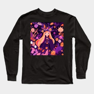 Nature witch in autumn Long Sleeve T-Shirt